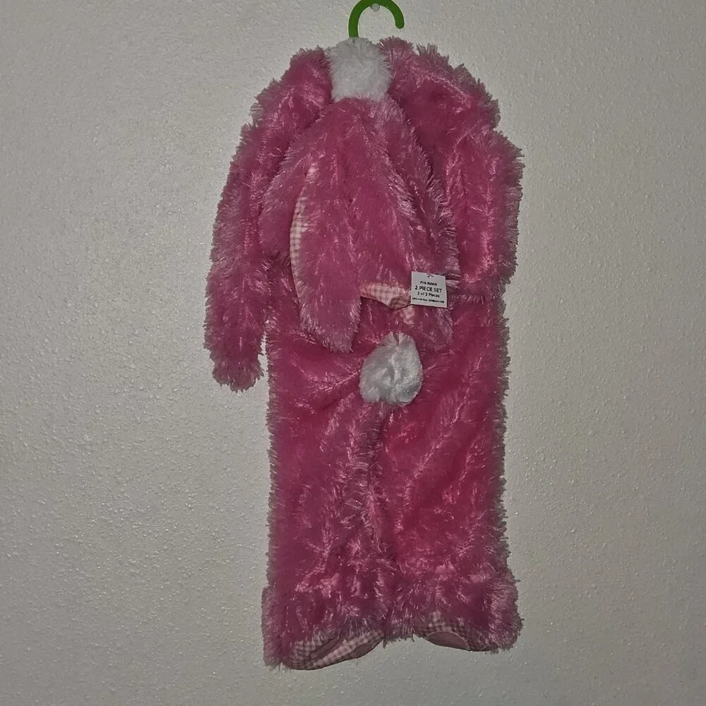 NEW Pink Bunny Rabbit Halloween Costume  Easter Baby 0-6 Months SOFT Jumpsuit